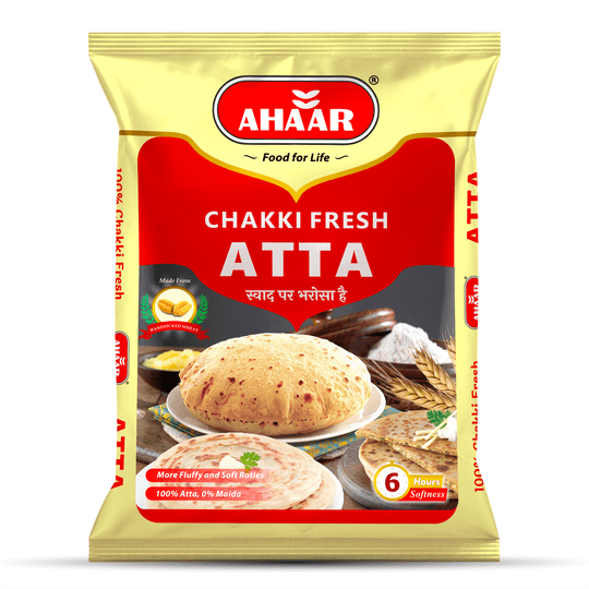 Ahaar Chakki Fresh Atta I Whole Wheat Flour 10Kg