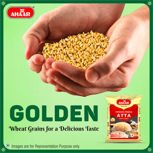 Ahaar Chakki Fresh Atta I Whole Wheat Flour 10Kg