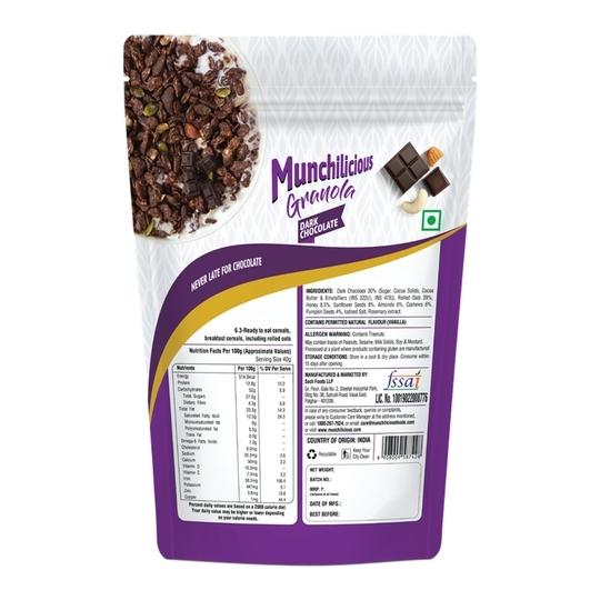 Munchilicious Granola Breakfast Cereals Dark Chocolate - 350gm