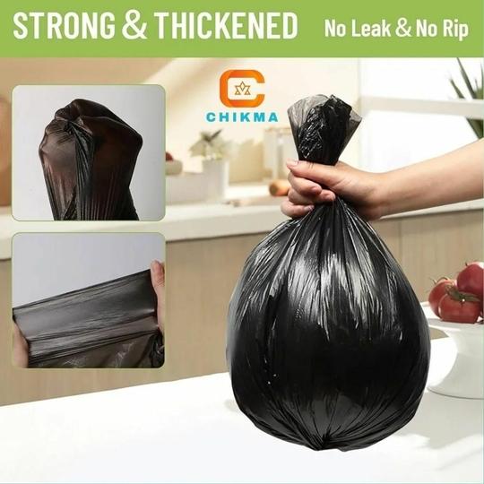 CHIKMA Biodegradable Garbage Bags [300 Bags] [ Medium Size 19*21 inch ] [Pack Of 10] Dustbin Bags For Wet And Dry Waste (10*30 =300 Pieces)