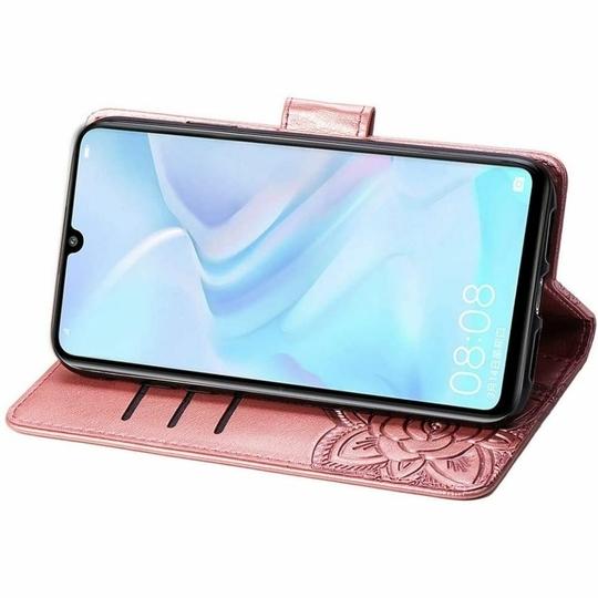 ClickCase Butterfly Series Samsung Galaxy S6 Edge Plus Rose Gold Faux Leather Mobile Wallet Flip Cover