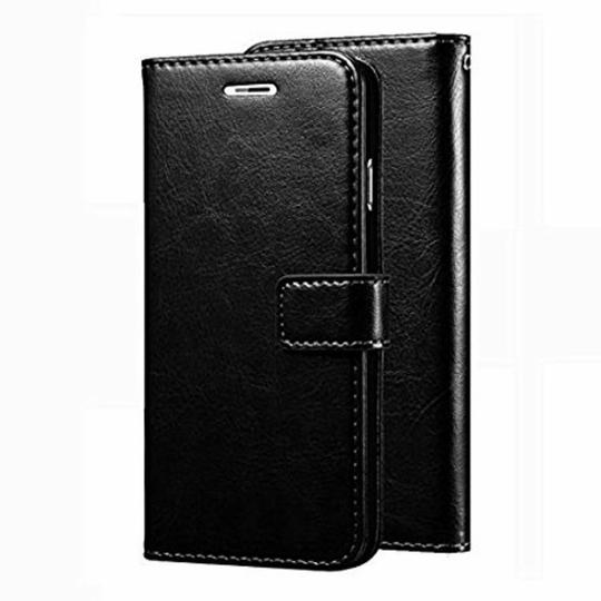 ClickCase Vintage Series For Huawei Nova 3I Black Faux Leather Mobile Wallet Flip Cover