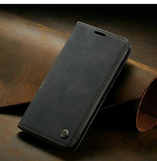 ClickCase Sheepskin Series Samsung Galaxy Note 5 Black Faux Leather Mobile Wallet Flip Cover