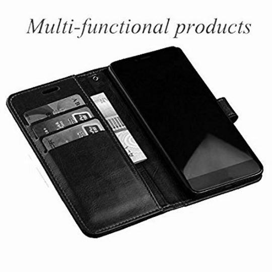 ClickCase Vintage Series For Huawei Nova 3I Black Faux Leather Mobile Wallet Flip Cover