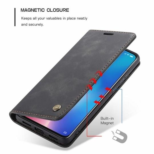 ClickCase Sheepskin Series Samsung Galaxy Note 5 Black Faux Leather Mobile Wallet Flip Cover