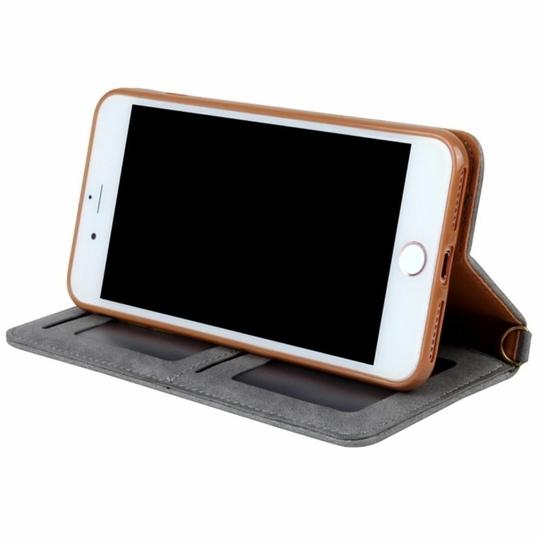 ClickCase Flipper Series Faux Leather Magnetic Card Holder Wallet Kickstand Case Flip Cover For Lenovo Zuk Z2 Plus (Grey)