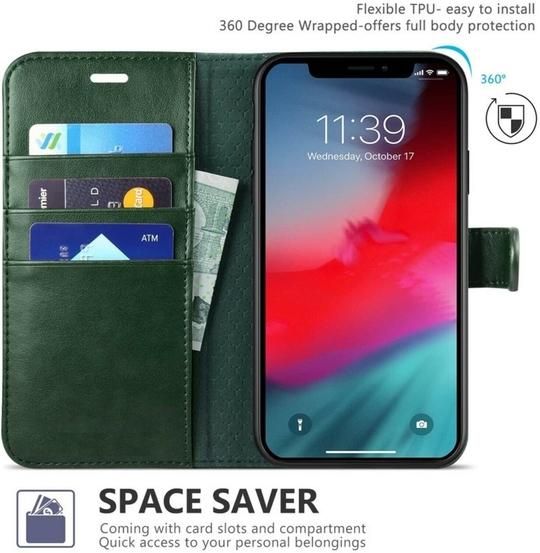 ClickCase Vintage Series For Samsung Galaxy J7 Prime, On NXT Green Faux Leather Mobile Wallet Flip Cover