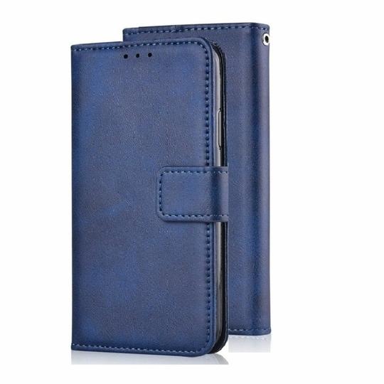 ClickCase Vintage Series For Sony Xperia Xa Ultra Matte Blue Faux Leather Mobile Wallet Flip Cover