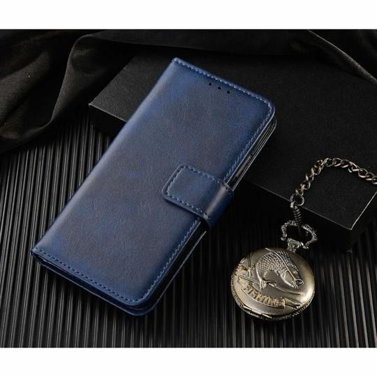 ClickCase Vintage Series For Sony Xperia Xa Ultra Matte Blue Faux Leather Mobile Wallet Flip Cover