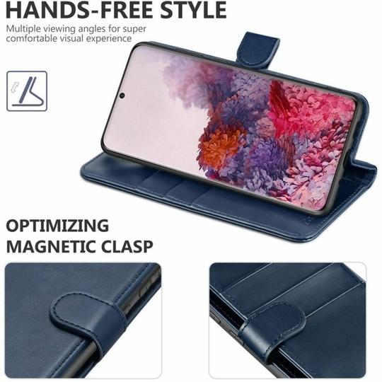 ClickCase Vintage Series For Sony Xperia Xa Ultra Matte Blue Faux Leather Mobile Wallet Flip Cover