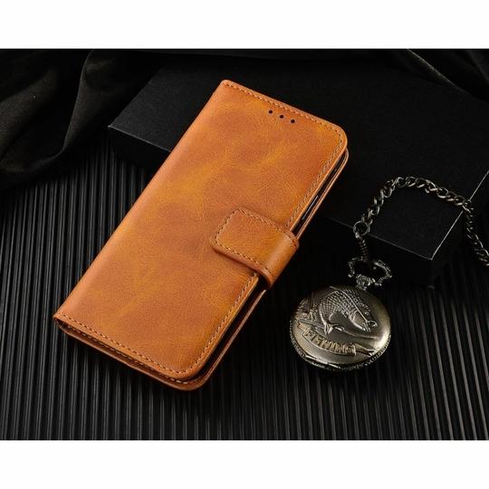 ClickCase Vintage Series For Nokia G20 Matte Tan Faux Leather Mobile Wallet Flip Cover