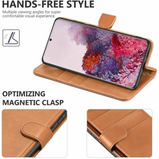 ClickCase Vintage Series For Nokia G20 Matte Tan Faux Leather Mobile Wallet Flip Cover