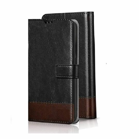 ClickCase Zorro Dual Shade Series For Nokia 5.3 Black and Brown Faux Leather Mobile Wallet Flip Cover