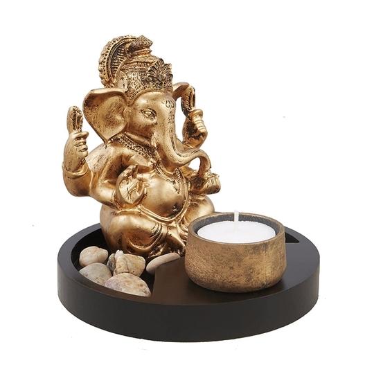 EZ Life Gold Plastic Candle Holder (Set of 3) Pack of 1