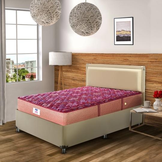 Peps Springkoil Bonnell 10-inch Single Size Spring Mattress (Maroon, 78x30x10)