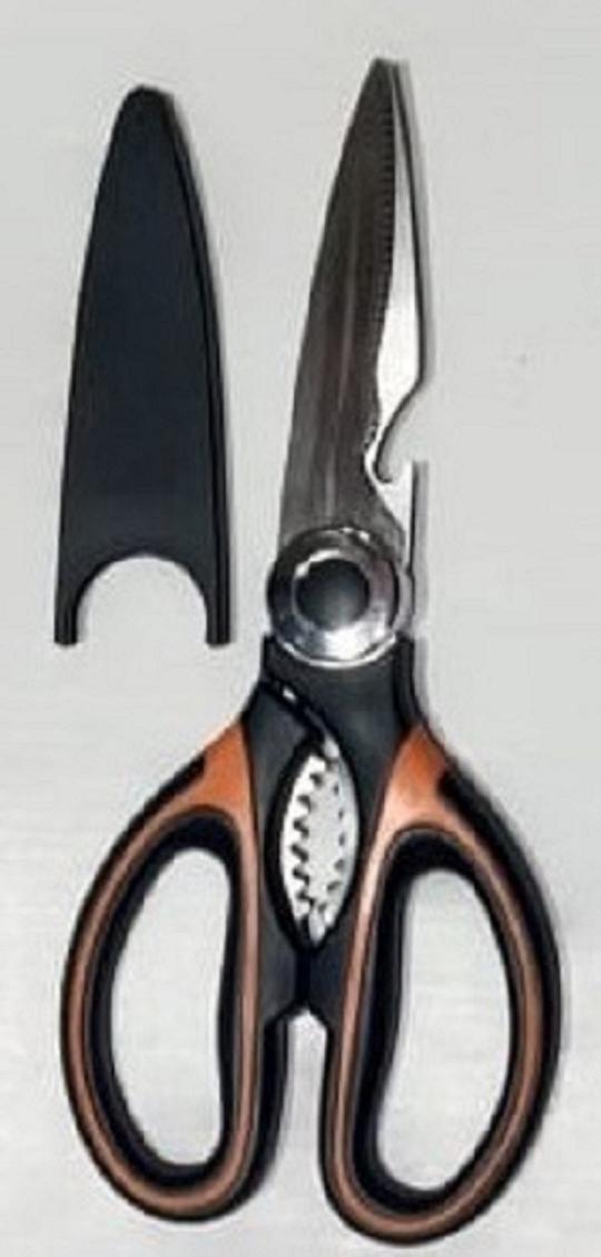DEB's CARE Premium Heavy Duty Shears Ultra Sharp Stainless Steel Multi-function Kitchen Scissors for Chicken Poultry Fish Meat Vegetables Herbs BBQ (Pack of 1)