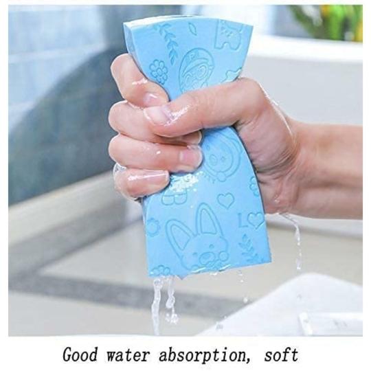Radhav Mart Ultra Soft Exfoliating Sponge | Asian Bath Sponge For Shower | Japanese Spa Cellulite Massager | Dead Skin Remover Sponge For Body | Face Scrubber for Women and Men | 1 PACK | MULTICOLOR