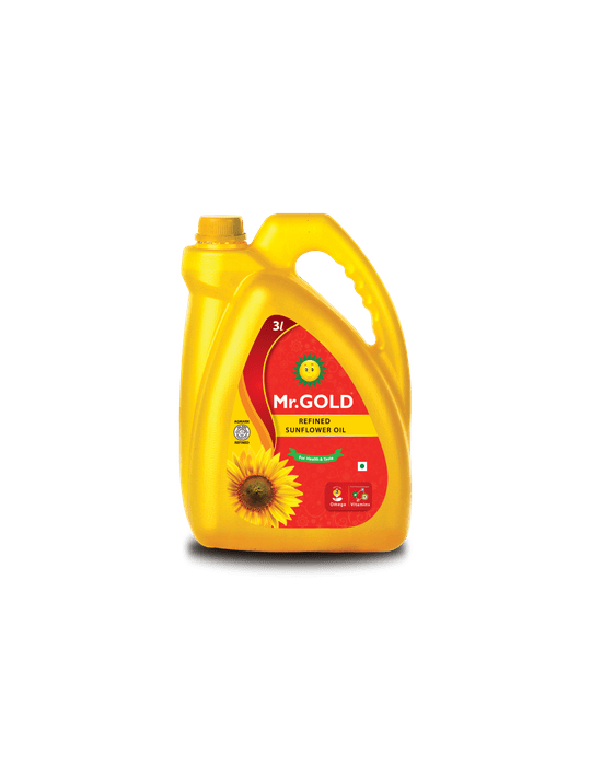 Mr.Gold Refined Sunflower Oil Can, 3L