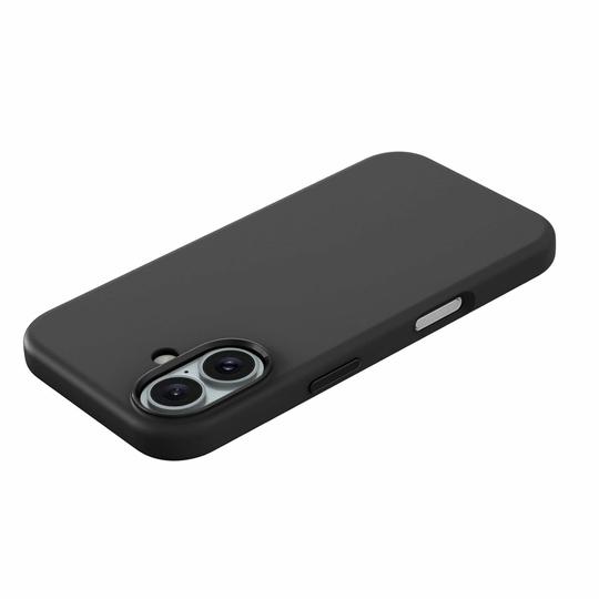 MOBUSA Premium Liquid Silicon Back Cover case for iPhone 16|Soft Micro Fibre Lining Inside| Shockproof dust Free Back Cover case| magsafe Silicon case for iPhone 16|Military Grade Protection  (Black)