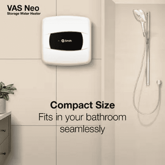 AO Smith 15 L Storage Water Geyser (VAS-NEO-015, White)