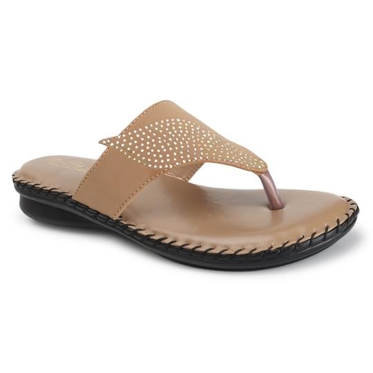 Big Bird Footwear Flat Casual V-strap Doctor Sandals for Women & Girls (Beige) Non-Returnable