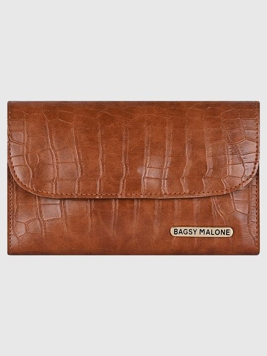 Bagsy Malone Stylish Clutch - Croco Maroon