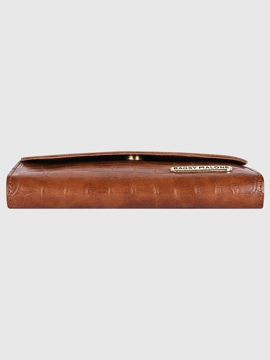 Bagsy Malone Stylish Clutch - Croco Maroon