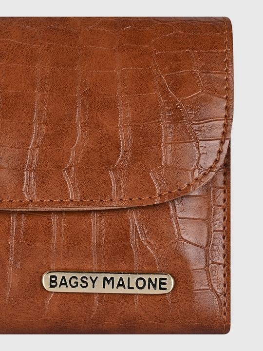 Bagsy Malone Stylish Clutch - Croco Maroon