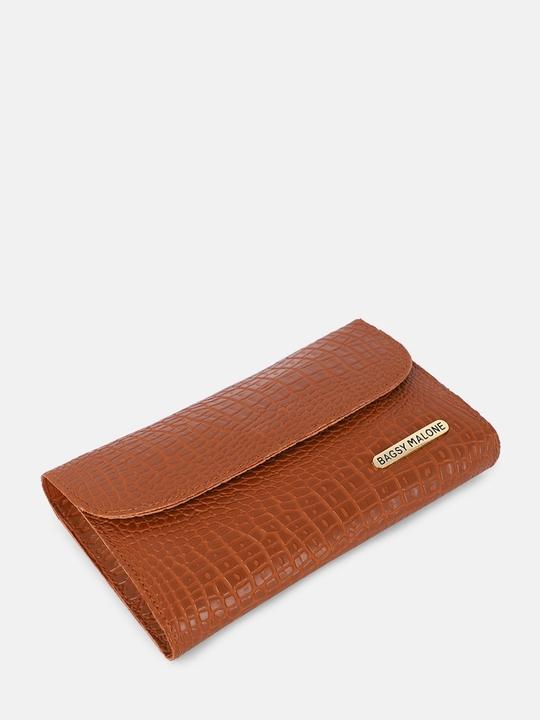 Bagsy Malone Stylish Clutch - Croco Tan