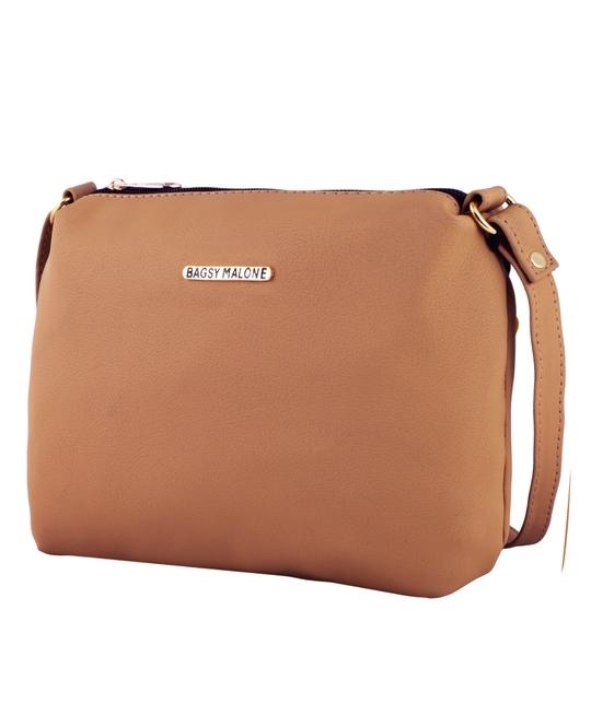 Bagsy Malone Sleek Beige Sling  for women
