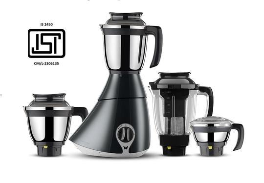 Butterfly Stainless Steel Gray, White Matchless Mixer Grinder, 750W, 4 Jars