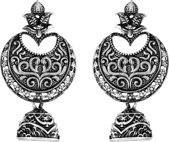 Asmitta Jewellery Silver-Plated Drops And Danglers Silver Earrings (Women)