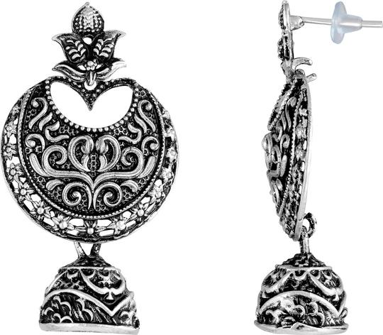 Asmitta Jewellery Silver-Plated Drops And Danglers Silver Earrings (Women)