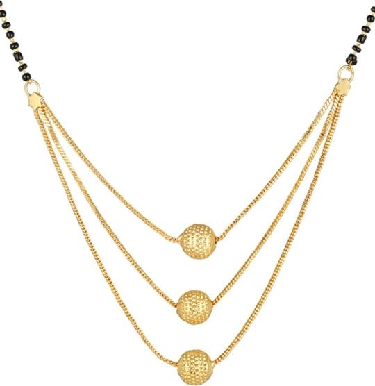 Asmitta Jewellery Womens Gold-Plated Alloy Mangalsutra