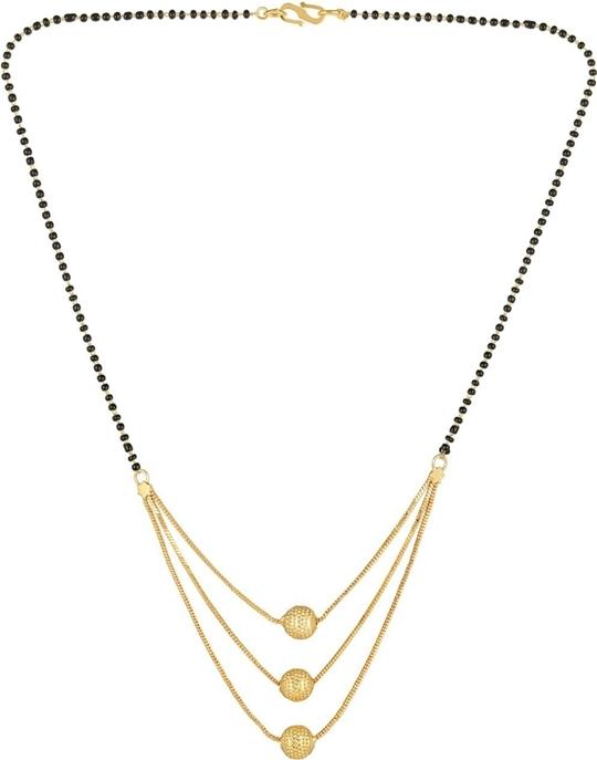 Asmitta Jewellery Womens Gold-Plated Alloy Mangalsutra