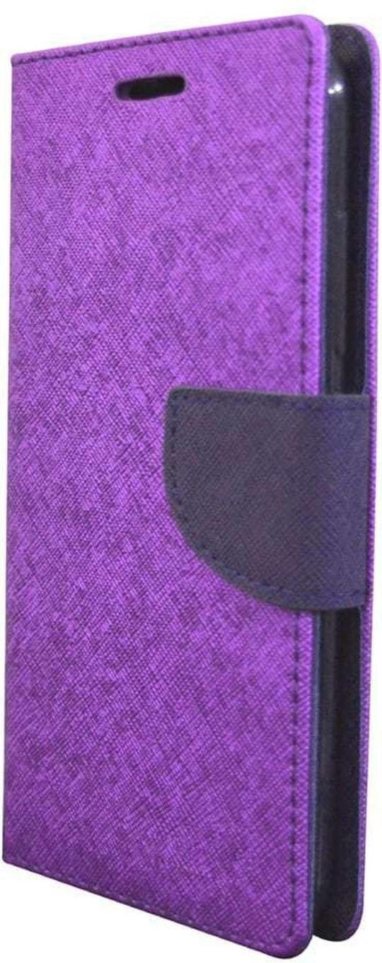COVERBLACK Artificial Leather::Rubber Flip Cover Compatible model for Mi Redmi Note 5 Pro - Purple