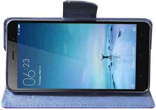 COVERBLACK Artificial Leather::Rubber Flip Cover Compatible model for Mi Redmi Note 5 Pro - Purple