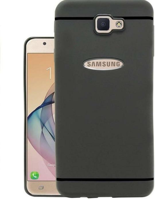 COVERBLACK Rubber Back Cover Compatible model for Samsung Galaxy On7 Prime - Black