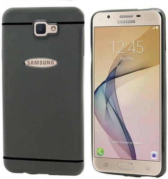 COVERBLACK Rubber Back Cover Compatible model for Samsung Galaxy On7 Prime - Black