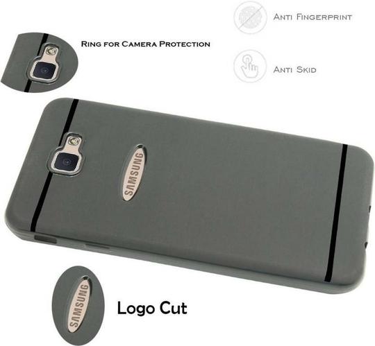 COVERBLACK Rubber Back Cover Compatible model for Samsung Galaxy On7 Prime - Black