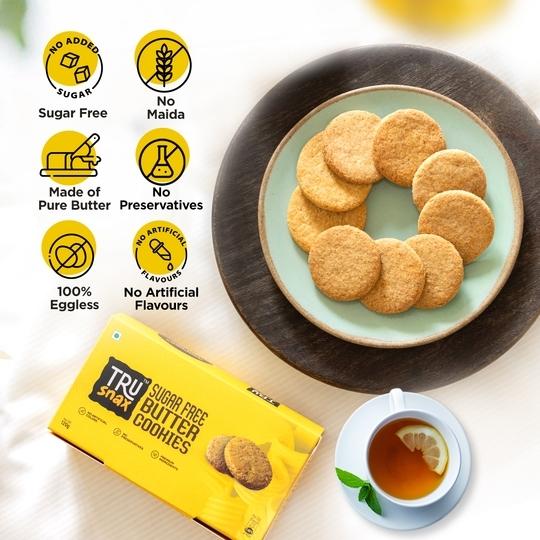Trusnax Sugarfree Butter Cookies - (240gms Pack of 2)