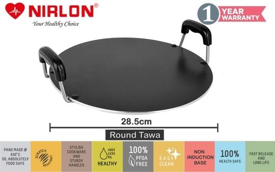 Nirlon Red Aluminium Non-Stick Cookware Set 3 pcs (FT13 AC RT)
