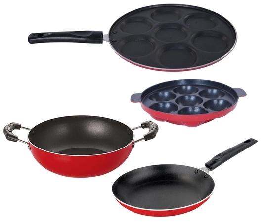 Nirlon Aluminium Cookware Non-Stick Combo Set