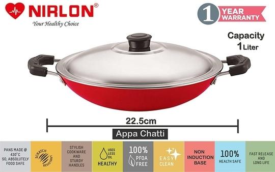 NIRLON Aluminium Non Stick Kitchen Essential Cookware Set (Pack of 5)