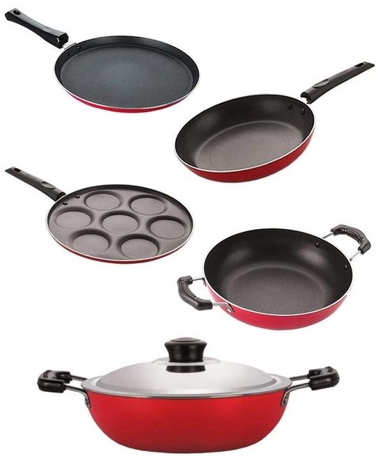 NIRLON Non Stick Kitchen Cookware Combo Set (Pack of 5)