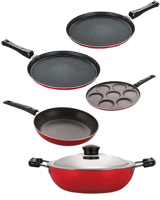 NIRLON Non Stick Aluminium Kitchenware Cooking Set (Pack of 5)