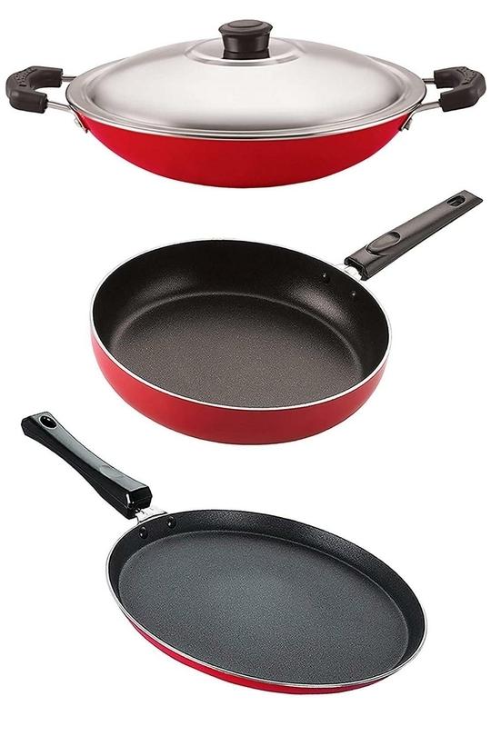 NIRLON Non Stick Aluminium Cookware Gift Set (Pack of 3)