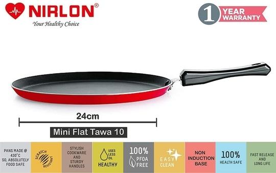 Nirlon 5 pcs of Red Non-stick Aluminium Kitchen Cookware Set