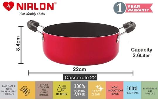 Nirlon kitchen utensils Premium Quality Non-Stick Cookware Set 3 Pieces-FP13_GP24_CS22