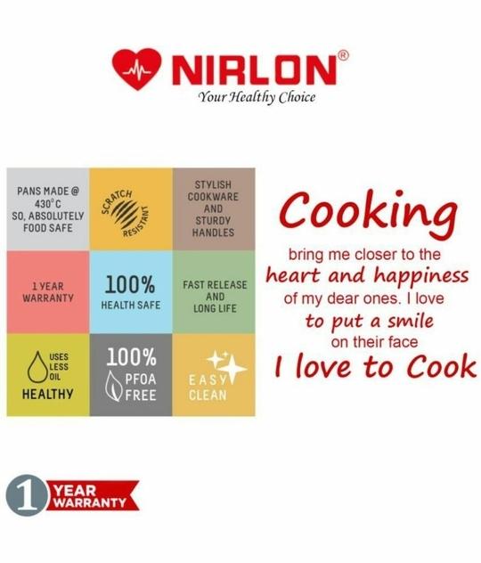 Nirlon kitchen utensils Premium Quality Non-Stick Cookware Set 3 Pieces-FP13_GP24_CS22